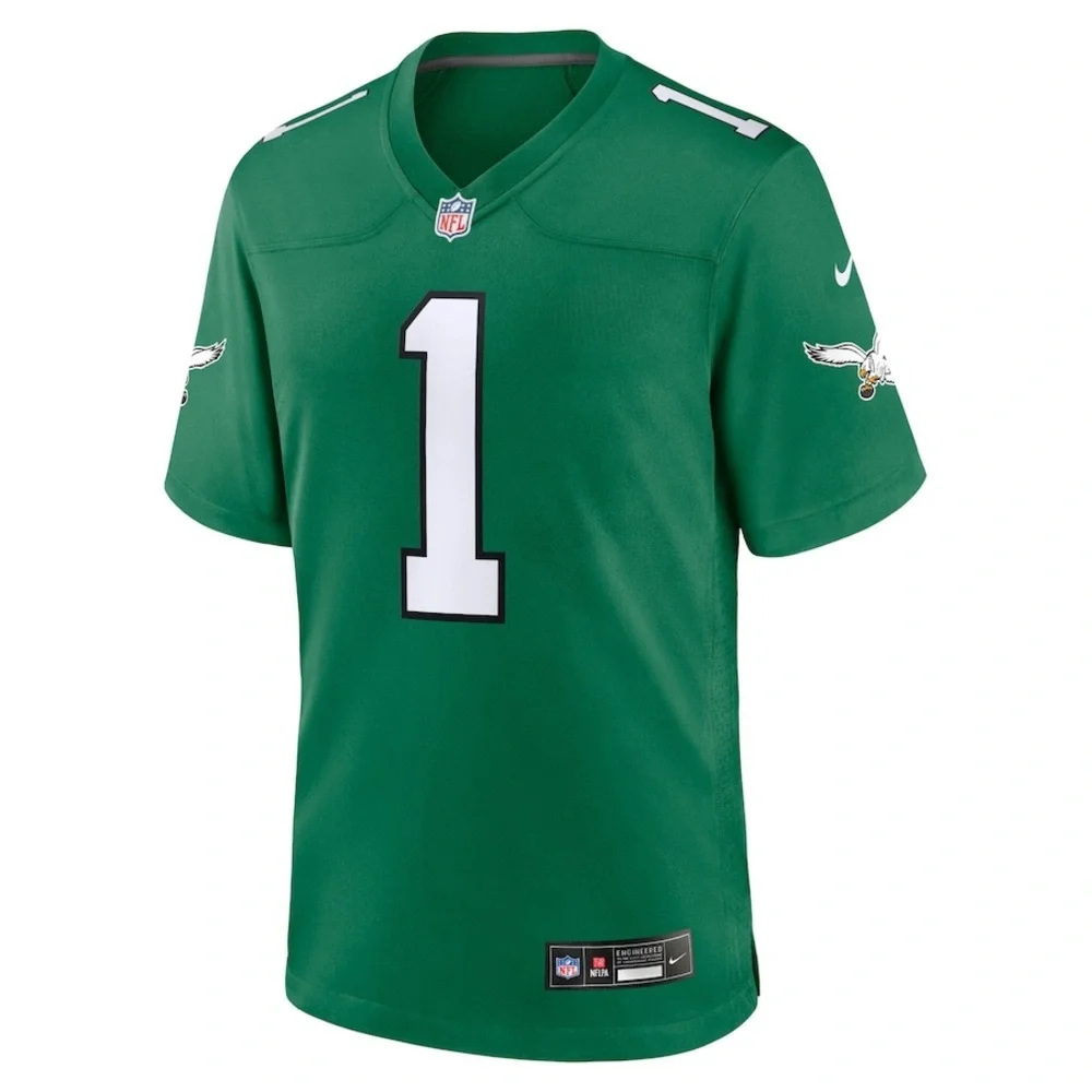 Nike Philadelphia Eagles Jalen Hurts Green Alternate Game Player‎ Jersey xl Nwt